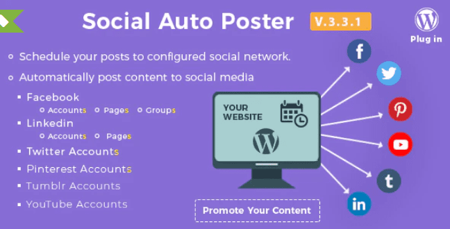 Social auto poster wordpress plugin