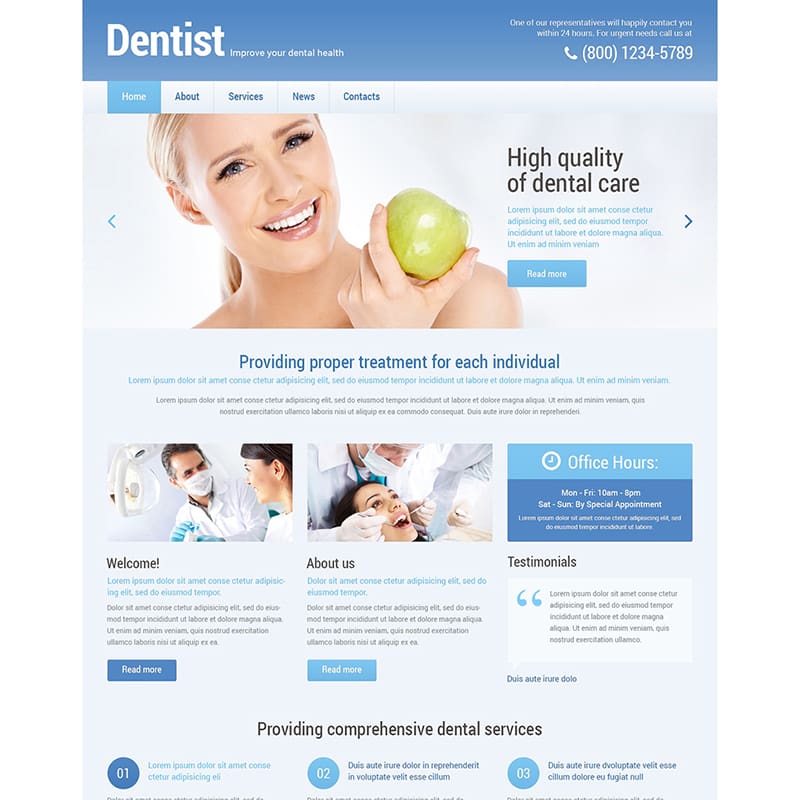 Dentistry Responsive WordPress Theme