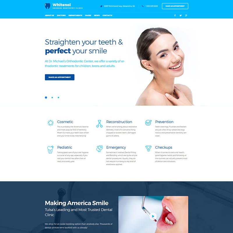 Dental Treatment WordPress Theme 