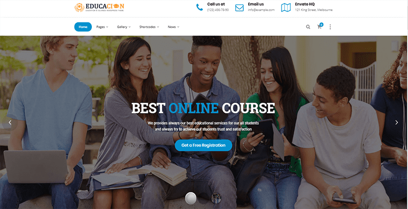 Educacion theme wordpress creer site web education