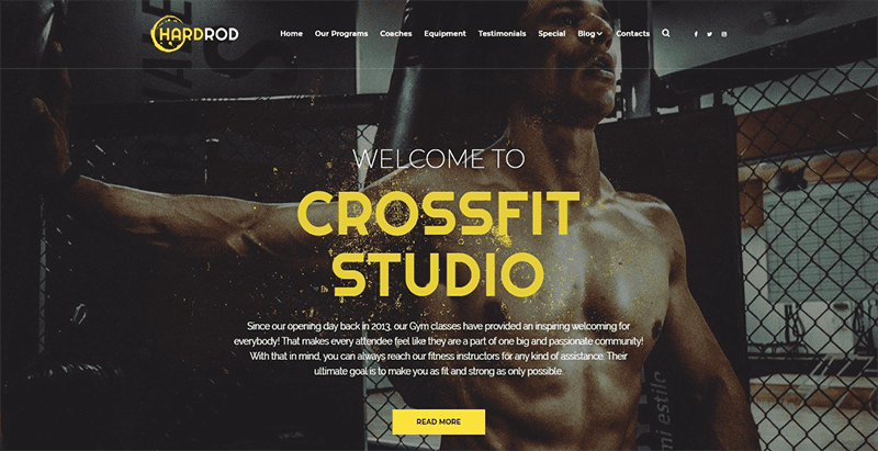 meilleurs thèmes WordPress de fitness - Hardrod