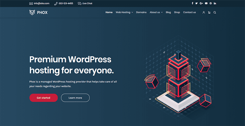 Phox theme wordpress premium créer site web