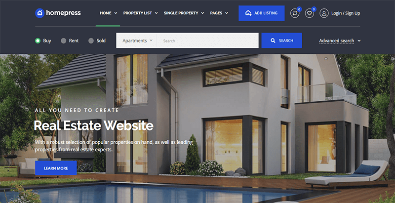 Homepress home real estate v1 Homepress home real estate v1