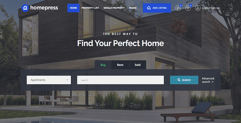Critique du thème WordPress d’agence Immobilière HomePress