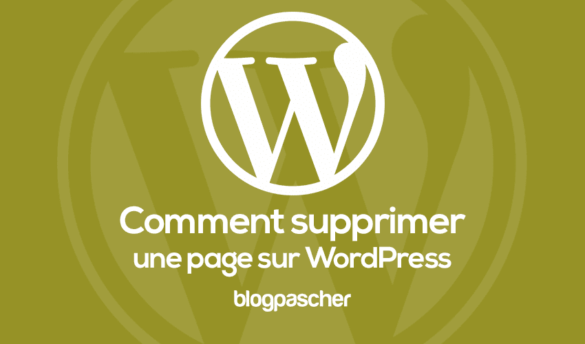 Comment supprimer correctement une page sur WordPress