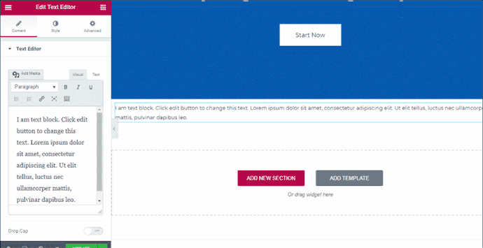 Edit text block edit text block