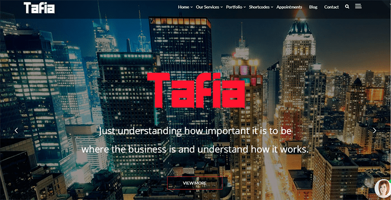 Tafia theme wordpress creer site web agence creative Tafia theme wordpress creer site web agence creative