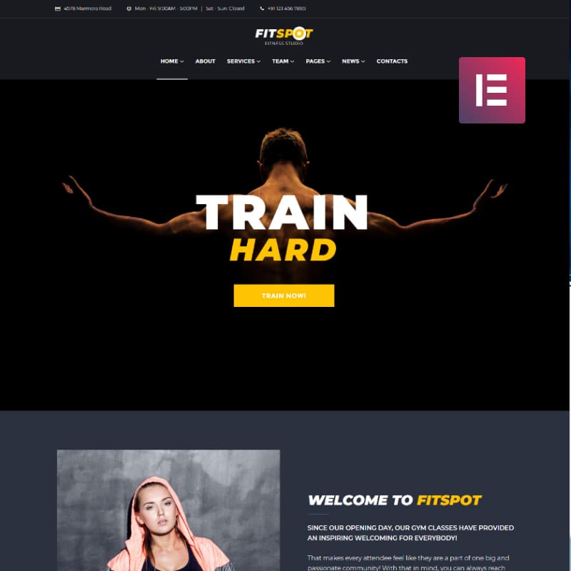70901 big FitSpot Elementor WordPress Theme