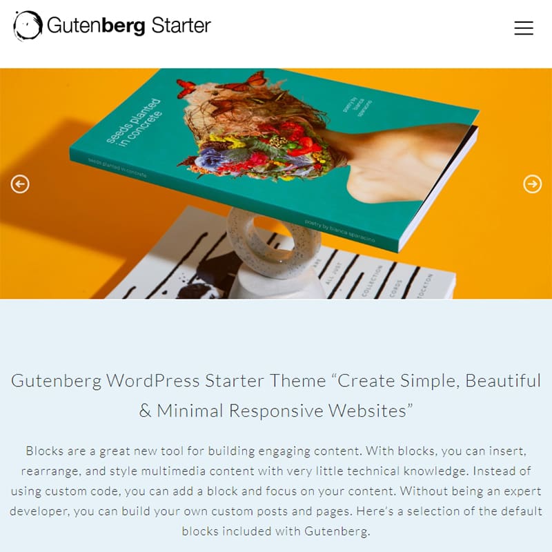 Gutenberg Thème WordPress Gutenberg pour débuter