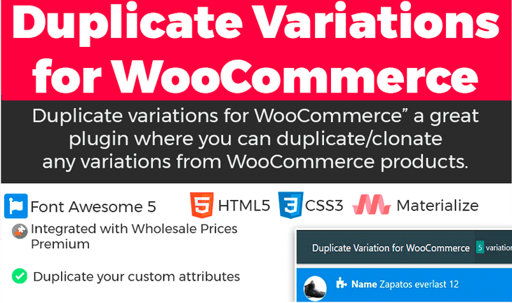 Duplicate variation for woocommerce blogpascher