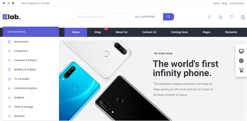 Thème wordpress elab demo modern