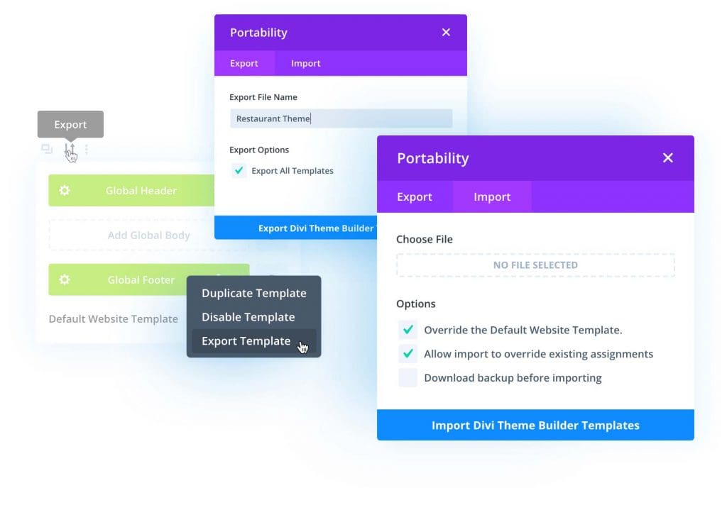 Importation de pack de theme divi Importation de pack de theme divi