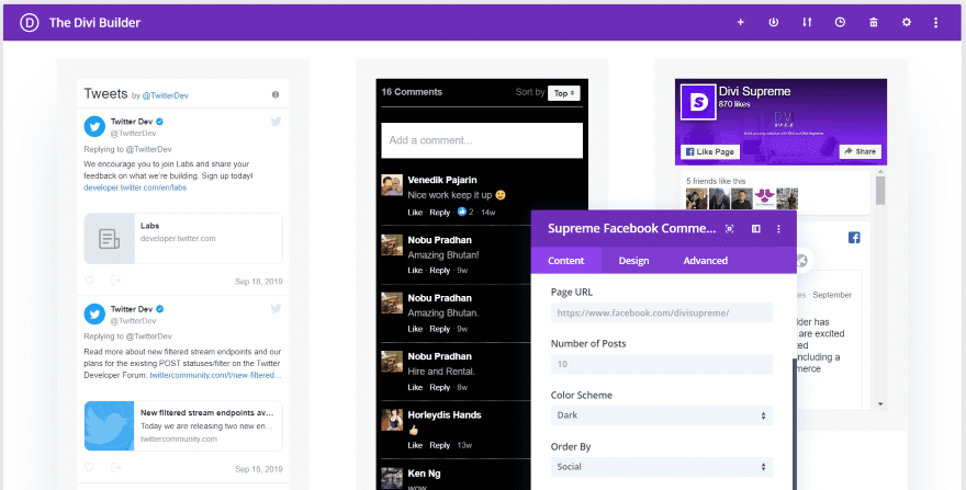 Module sociaux Module sociaux