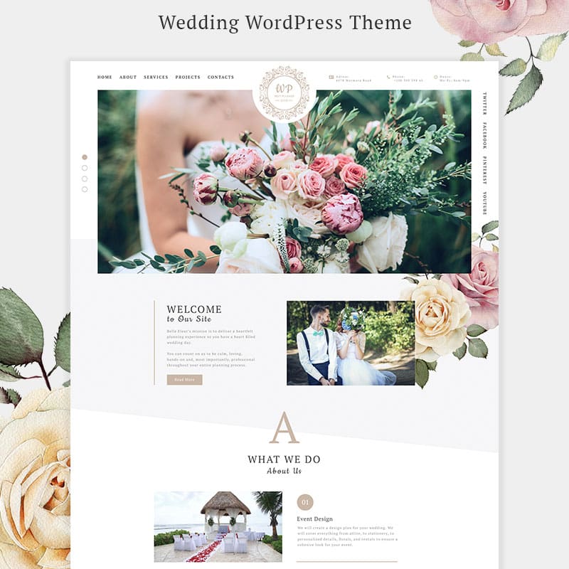 Belle Fleur - Thème WordPress Elementor pour site de mariage