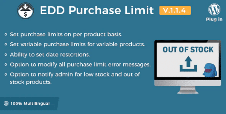 Easy digital downloads purchase limit plugin wordpress