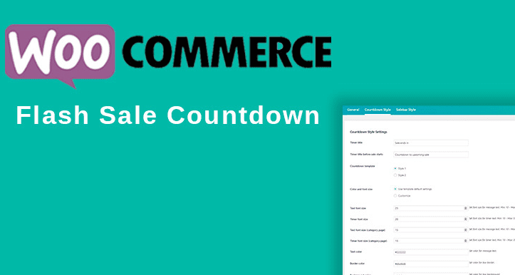 Wordpress plugin woocommerce flash sale countdown compte a rebours créer un compte à rebours - woocommerce flash sale countdown compte a rebours