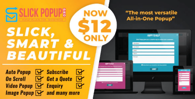 Wordpress popup plugin slick popup pro plugin wordpress meilleurs plugins WordPress - WordPress popup plugin slick popup pro plugin wordpress