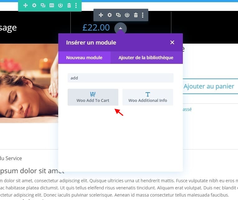 Ajouter un module add to cart divi Ajouter un module add to cart divi