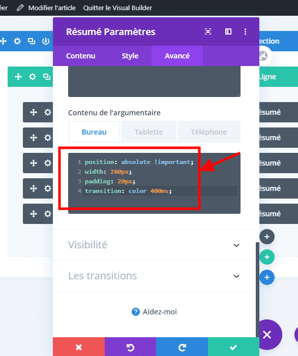 Modifier le style du module texte divi Modifier le style du module texte divi