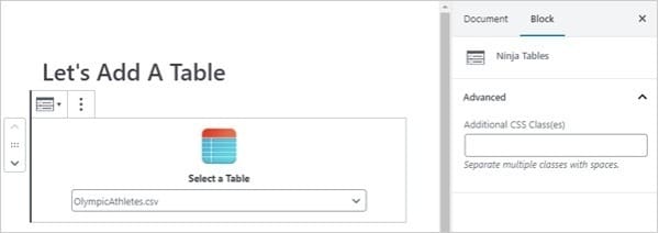 Bloc gutenberg ninja table Bloc gutenberg ninja table