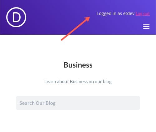 Ce qui est visible lorsque lutilisateur est connecté divi Ce qui est visible lorsque lutilisateur est connecté divi