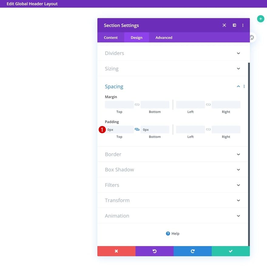 Configuration espace divi Configuration espace divi
