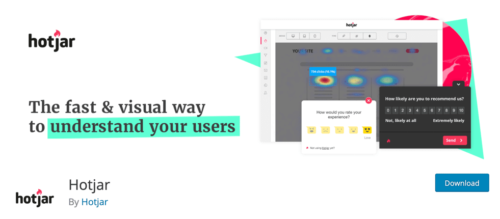 Hotjar plugin de sondage hotjar wordpress