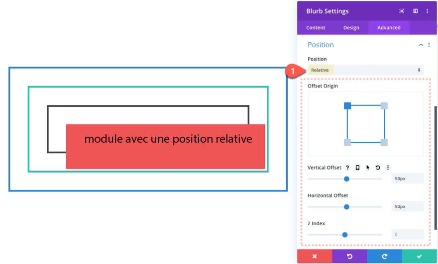 Module avec une position relative positionnement sur divi Module avec une position relative positionnement sur divi