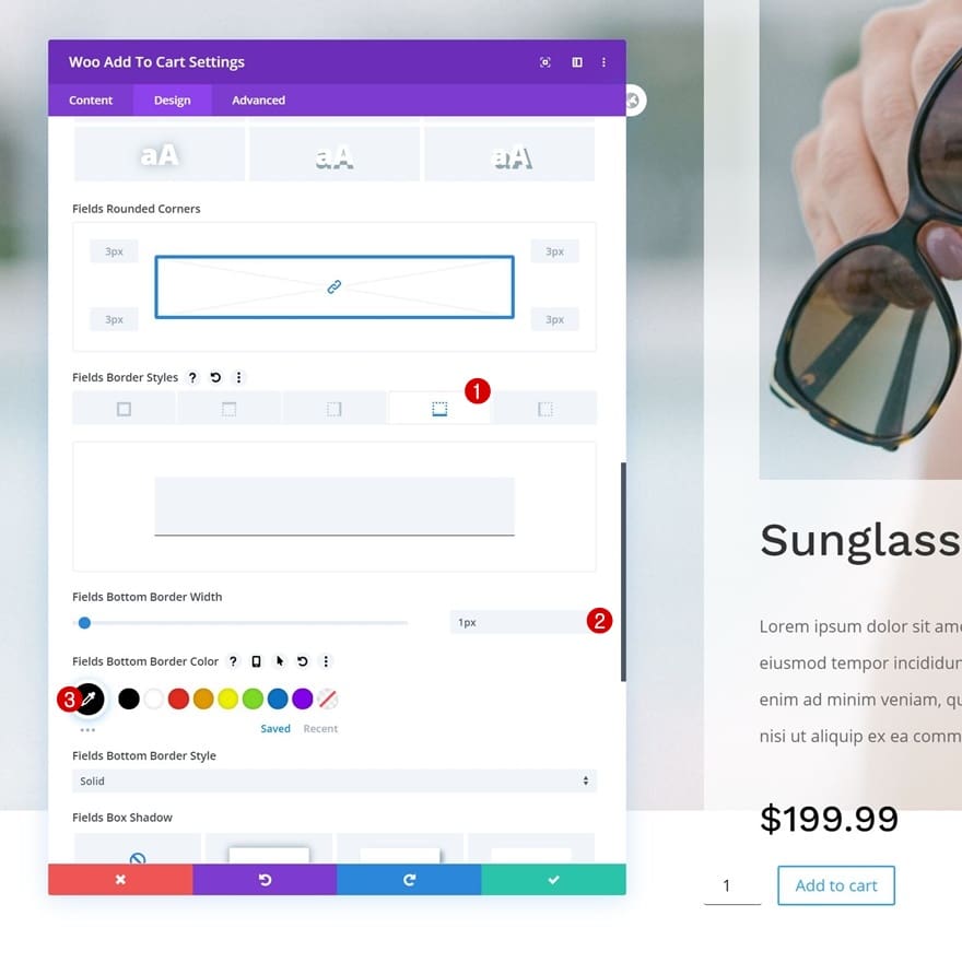 Personalisation bordure module divi Personalisation bordure module divi