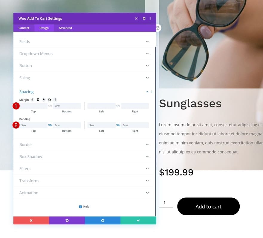 Personnalisation espacement module divi Personnalisation espacement module divi