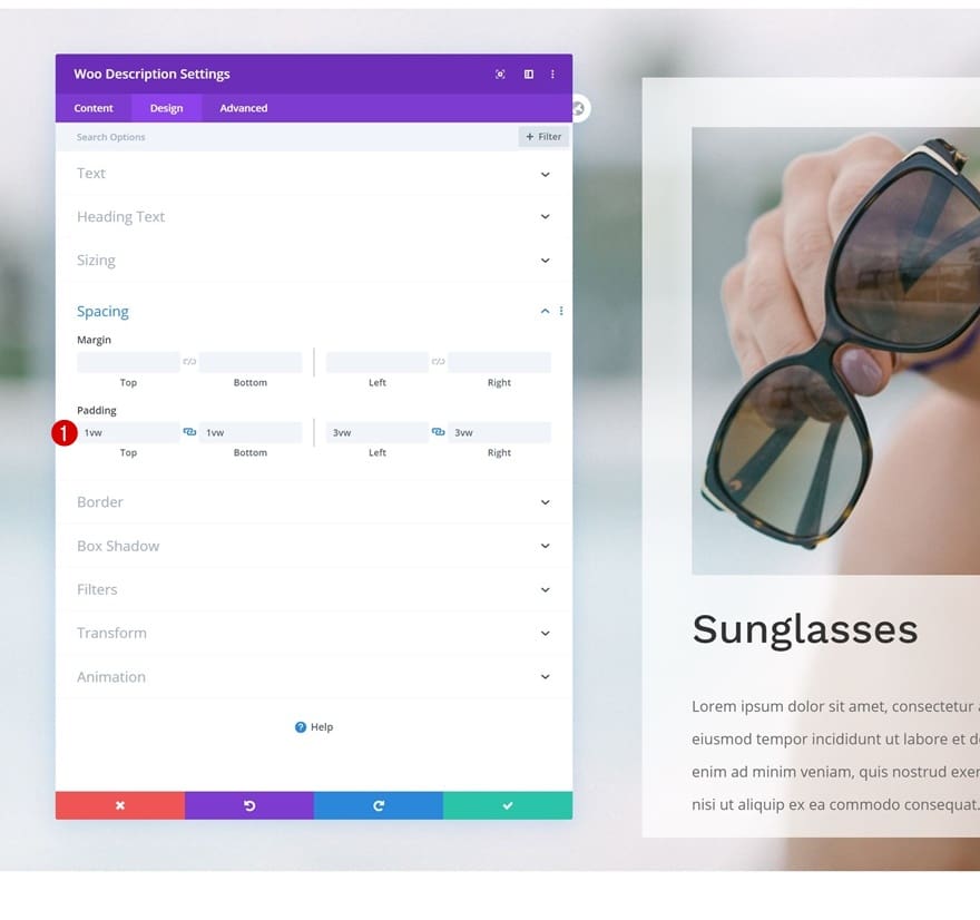 Reglage description woo Reglage description woo