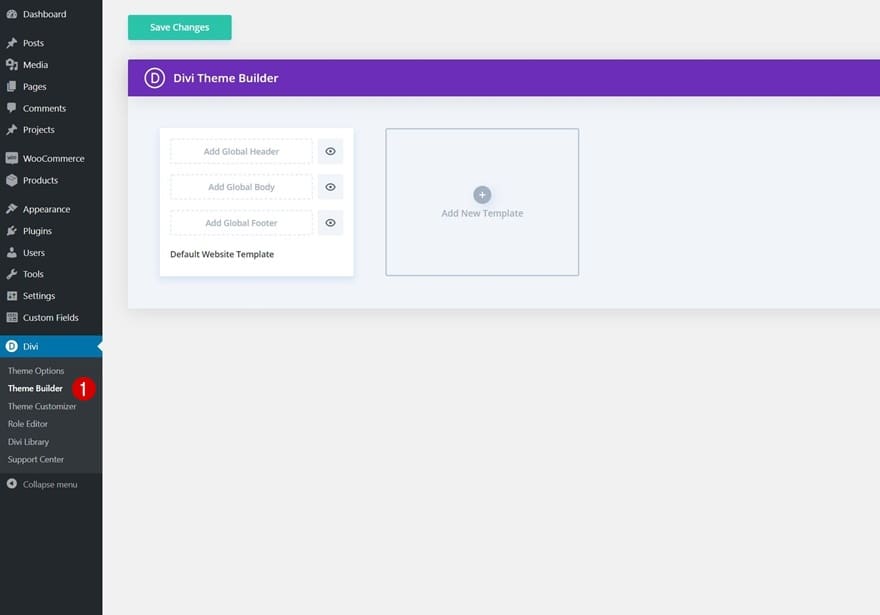 Accéder au thème builder Accéder au thème builder