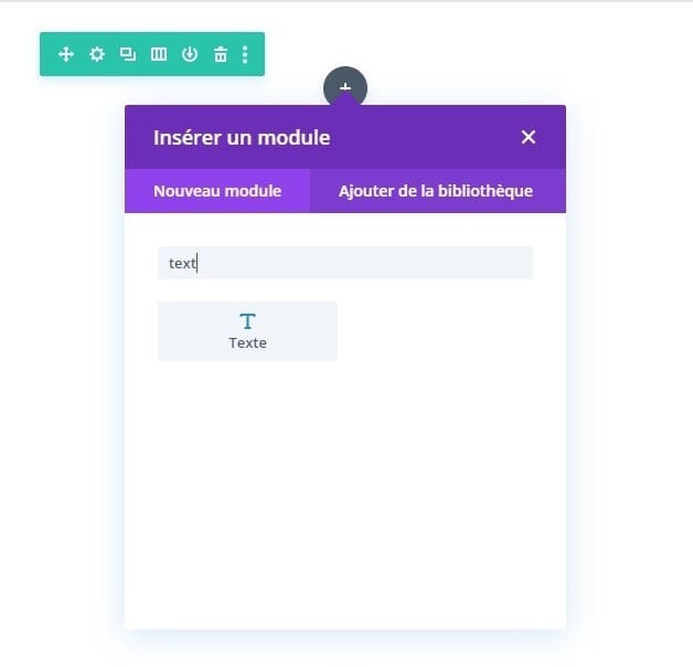 Ajouter du texte a la colonne divi Ajouter du texte a la colonne divi
