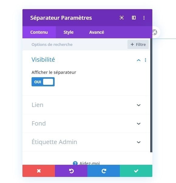 Ajouter un nouveau séparateur divi Ajouter un nouveau séparateur divi