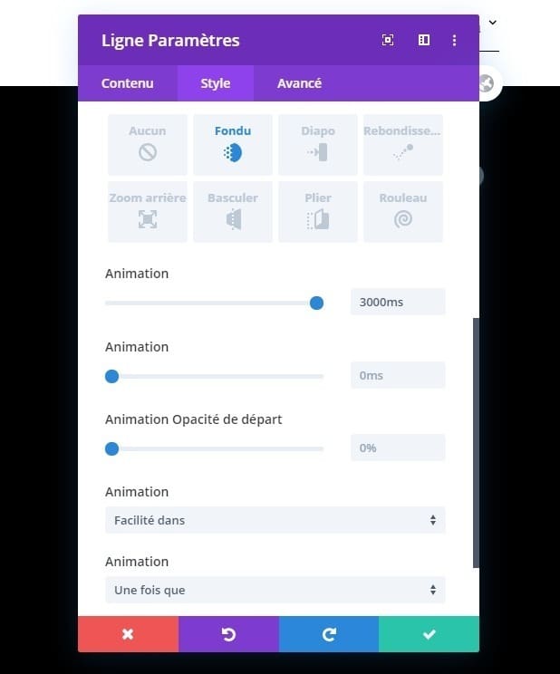 Animation section divi Animation section divi