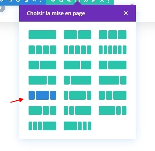 Choisir une mise en page Choisir une mise en page