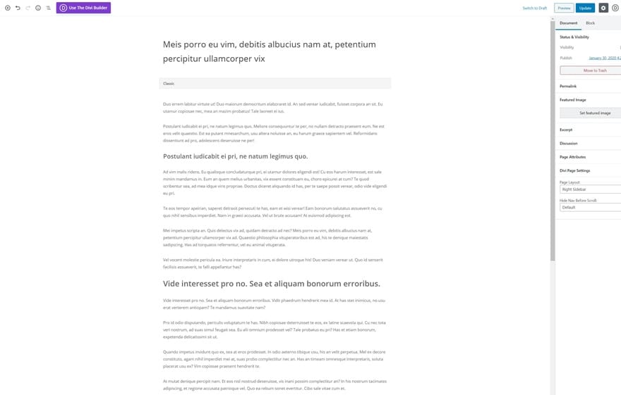 Créer une publication divi Créer une publication divi