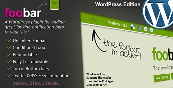 Foobar plugin wordpress pour notification Foobar plugin wordpress pour notification