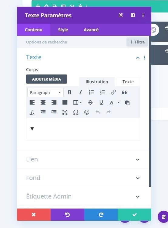 Module texte divi fleche Module texte divi fleche