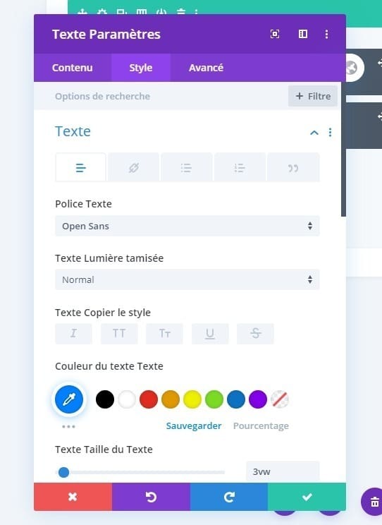 Police module texte divi Police module texte divi