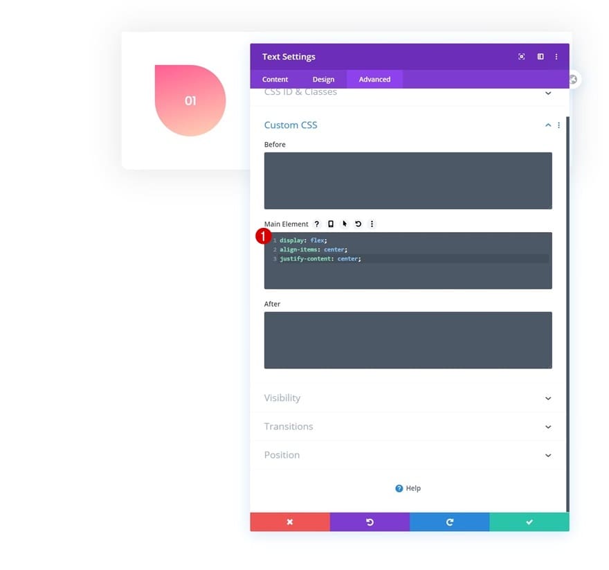 Reglage code css module texte divi Reglage code css module texte divi