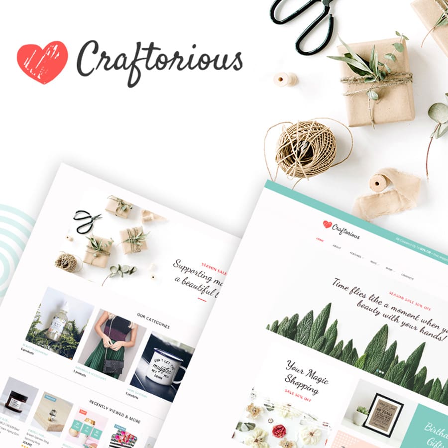 Craftorious - Handmade Gift Store thème WooCommerce adaptatif