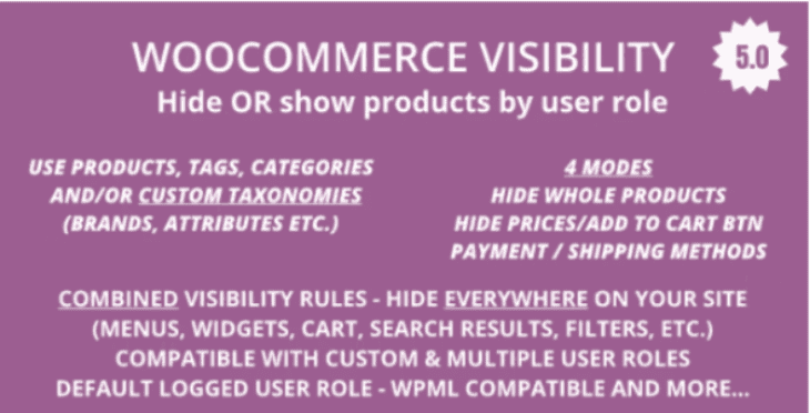 WooCommerce Products Visibility » BlogPasCher meilleurs plugins WordPress pour gérer les rôles et utilisateurs