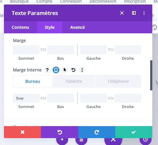 Espacement texte divi Espacement texte divi