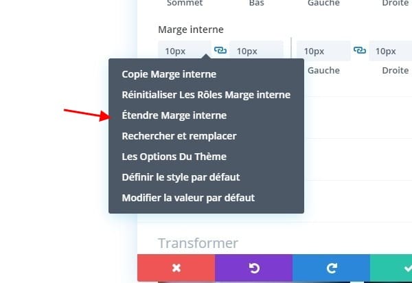 Etendre les marges divi Etendre les marges divi