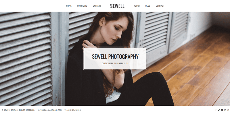 thèmes WordPress pour créer un site Web de photographe - sewell