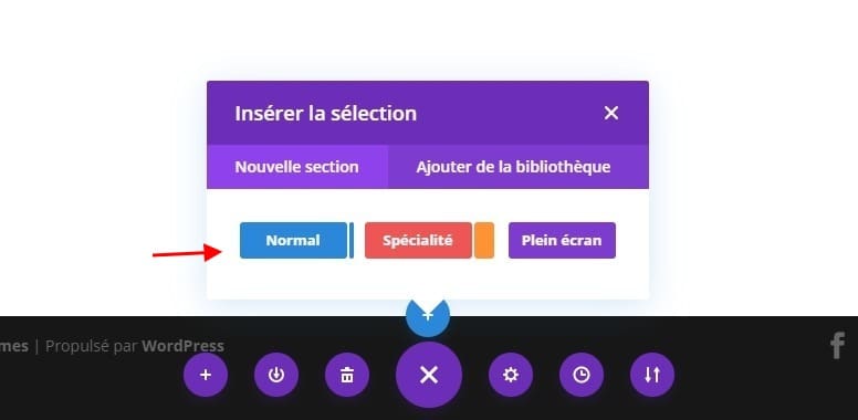 Selection section divi Selection section divi