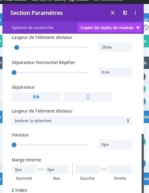 Séparateur bas section divi Séparateur bas section divi