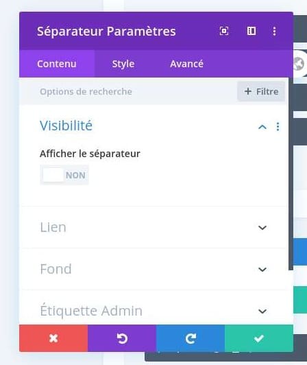 Afficher seprateur divi Afficher seprateur divi