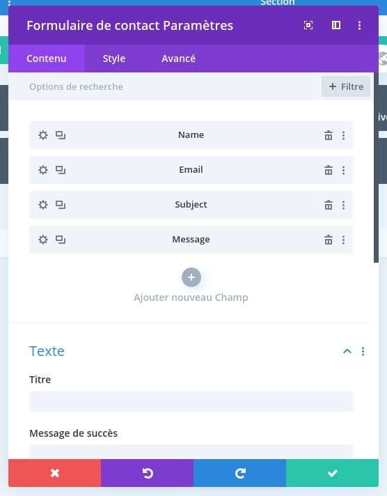 Ajouter formulaire de contact divi Ajouter formulaire de contact divi